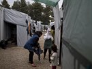 Uprchlický tábor Ritsona nedaleko Athén (26. kvtna 2017)