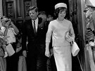 Americký prezident John F. Kennedy a první dáma USA Jacqueline Jackie...