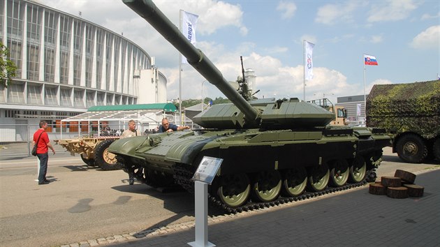 Modernizovan tank T-72 Scarab. Veletrh obrannch a bezpenostnch technologi IDET v Brn