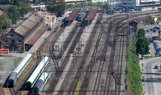 Současná podoba části největšího brněnského vlakového nádraží.