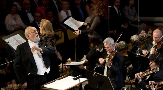 Skladatel a dirigent Krzysztof Penderecki ídil závrený koncert Praského jara