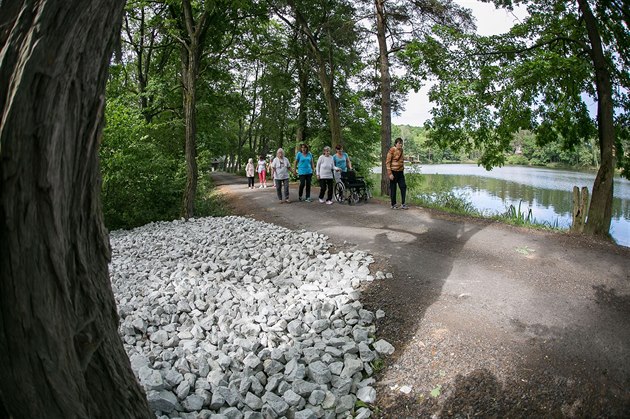 Oblíbený Mrhal má problém, hrází rybníka u Budjovic prosakuje voda.