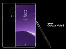 Pedpokládaná podoba chystaného Samsungu Galaxy Note 8