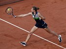 Karolína Plíková bhem osmifinále Roland Garros.