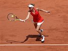 Caroline Wozniacká pi tvrtfinále Roland Garros.