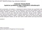 Spolené prohláení Olgy a Bohuslava Sobotkových k manelské odluce (8. ervna...
