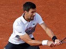 Novak Djokovi ve tvrtém kole French Open.