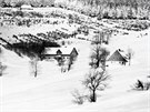 Chalupy v Albeickém údolí okolo roku 1970.