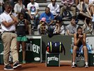 Karolína Plíková ped utkáním 3. kola Roland Garros