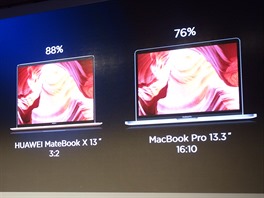 S MacBook pro Huawei svůj výrobek po všech stránkách rád porovnává. Wa Biao,...