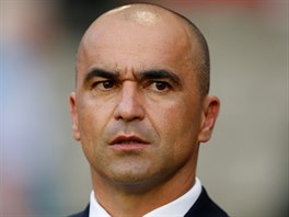 Trenr belgick reprezentace Roberto Martinez bhem ppravnho utkn proti...