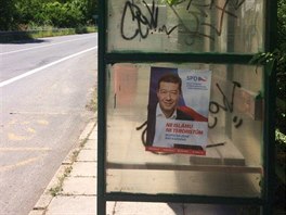ern vlep protiislmskch plakt SPD se v Debi podle mstnch obyvatel...