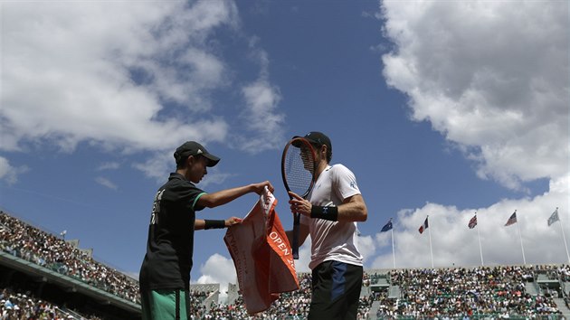 Brit Andy Murray bhem osmifinle Roland Garros.