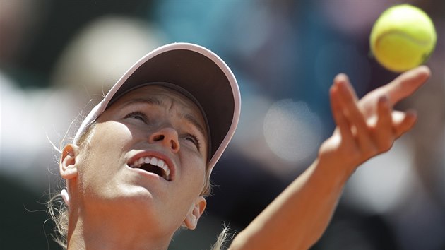 Caroline Wozniack podv bhem tvrtfinle Roland Garros.