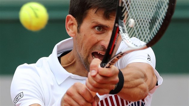 Novak Djokovi ve tvrtfinle French Open.