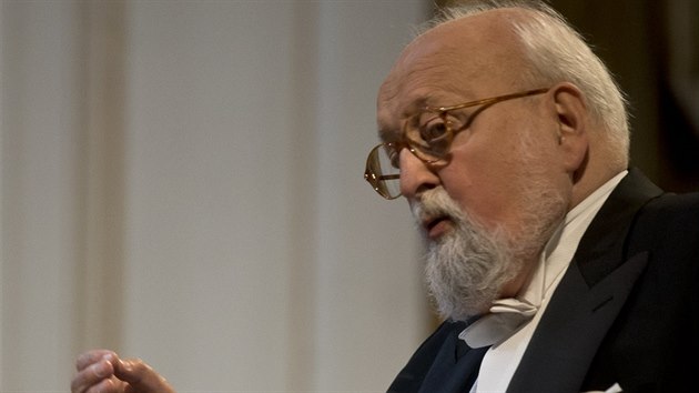 Skladatel a dirigent Krzysztof Penderecki dil zvren koncert Praskho jara