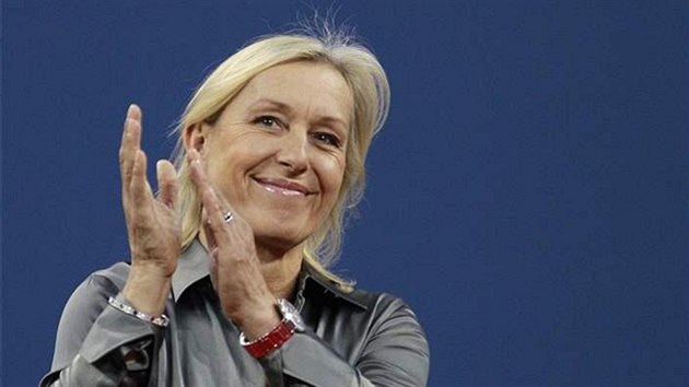 Martina Navrtilov zdrav fanouky bhem vodnho dne US Open 2010