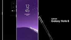 Pedpokládaná podoba chystaného Samsungu Galaxy Note 8