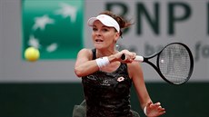 Agniezska Radwaská bhem tetího kola Roland Garros.