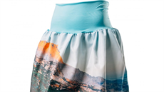 Pohodlná áková sukn s autorským potiskem, pruným pasem a kapsami, Akari, 1...