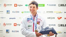 Jií Prskavec s bronzovou medailí z mistrovství Evropy v Tacenu.