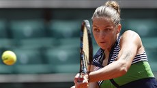 RETURN. Karolína Plíková ve tvrtfinále Roland Garros.