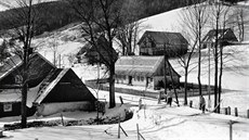 Chalupy v Albeickém údolí okolo roku 1970.