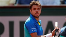 Stan Wawrinka v semifinále French Open.