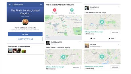 Facebook reaguje na poár domu v Londýn.