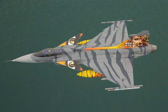 Gripen elitní 211. tygí letky z áslavi na cviení Tiger Meet ve Francii