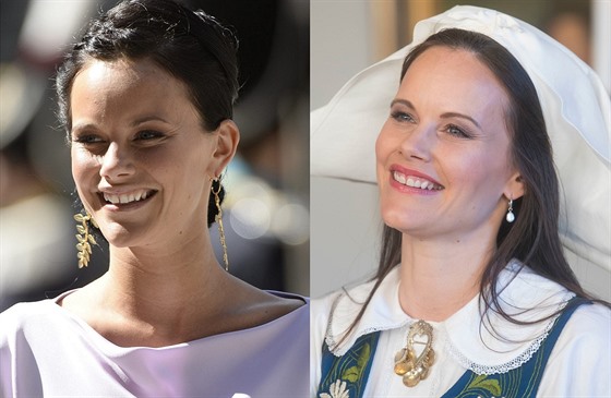 Švédská princezna Sofia v letech 2013 a 2017