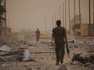 Bojovníci SDF v Rakká (14. ervna 2017)