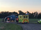 Z�chran��i zasahuj� v B�l� pod Bezd�zem (13. �ervna 2017)