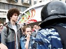 Ruská policie zatkla stovky demonstrant, kteí v centru Moskvy protestovali...