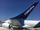 Nové winglety firma umístila na svj první stroj A380, který je trvale vystaven...