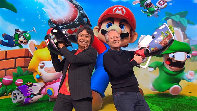 Yves Guillemot a Shigeru Miyamoto na E3 2017