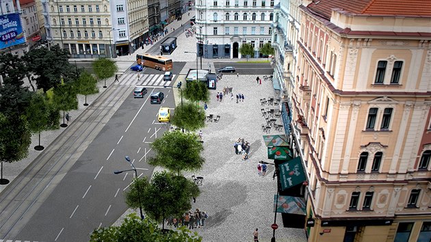 Takto by mohlo náměstí vypadat po rekonstrukci.