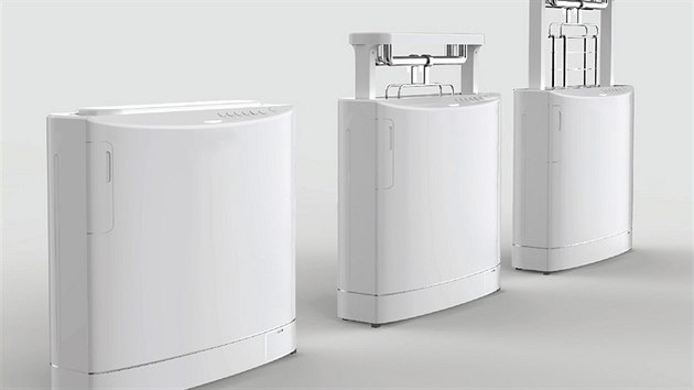Designérka Jiyeun Yoonová z Jižní Koreje navrhla chytrou pračku nazvanou Pop-Up Laundry.  