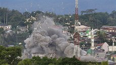 Boje filipínské s islamisty v Marawi (9. ervna 2017)