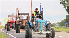 Martin Havelka se svým Zetorem 25 na srazu historických traktor v Polsku v...