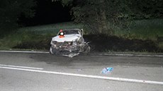 Nehodu u Dolního Poíí idi nepeil. (15. 6. 2017)