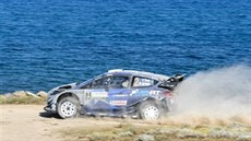 Estonský jezdec Ott Tänak s fordem vyhrál Italskou rallye a pipsal si...