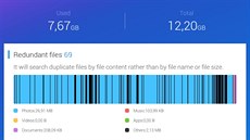 ES Disk Analyzer pomáhá s uvolnním místa v úloiti tabletu.