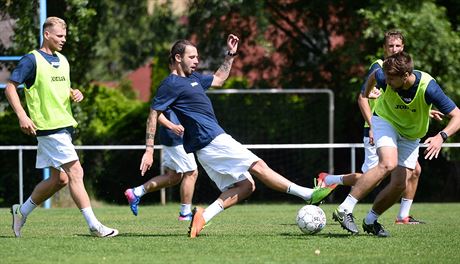 Trénink fotbalist Ústí nad Labem.