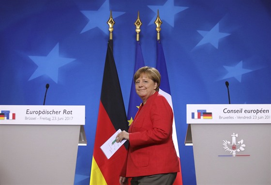 Angela Merkelová na summitu EU (23. ervna 2017)
