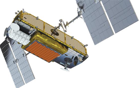Vizualizace satelitu Iridium NEXT