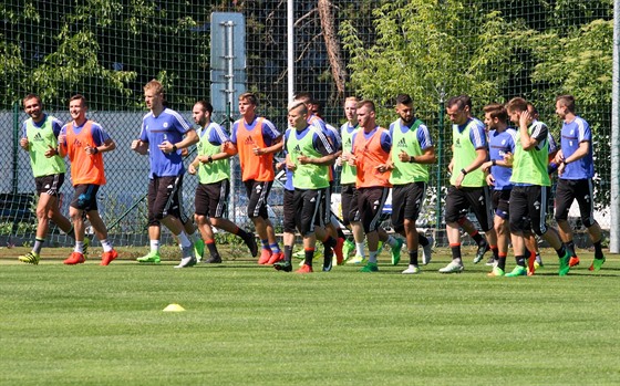 Fotbalisté Olomouce na zaátku letní pípravy.