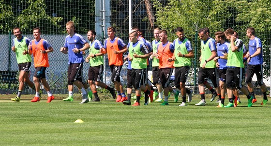 Trénink olomouckých fotbalist.