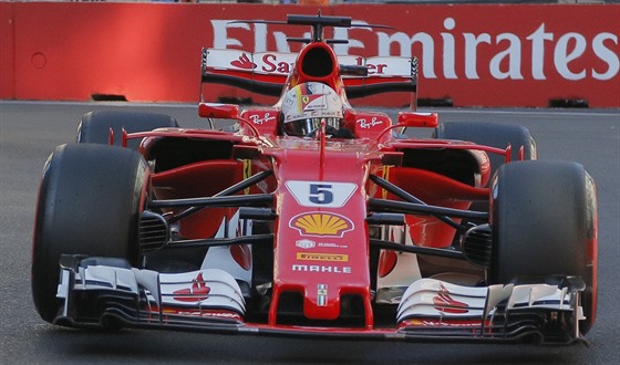 Sebastian Vettel ve Velké ceně Ázerbájdžánu.
