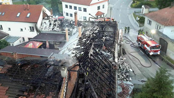 V Cetkovicích na Blanensku hoela stecha hospody, koda pesahuje milion korun...